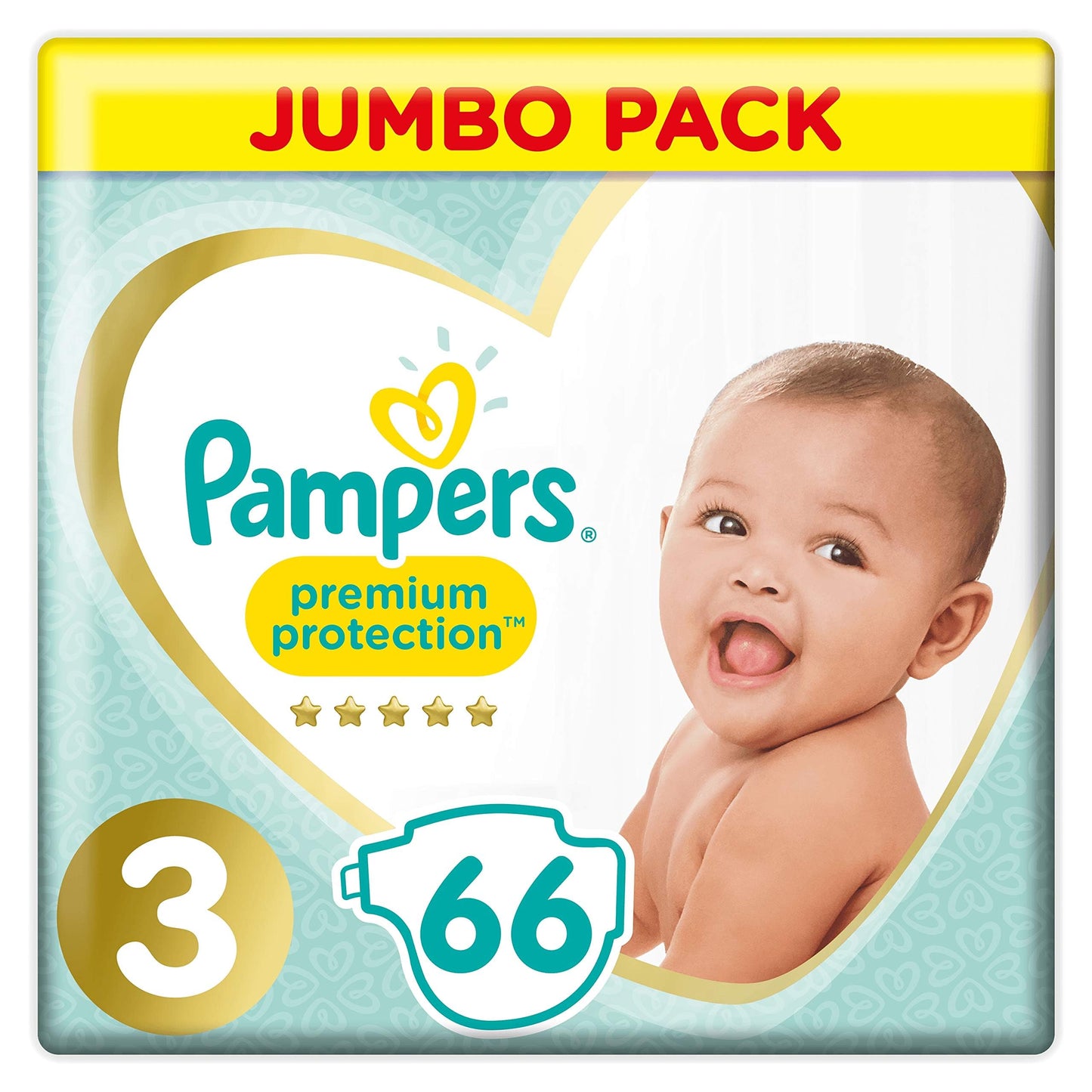 Pampers New Baby Nappies Size 3 Jumbo Pack 66 per Pack