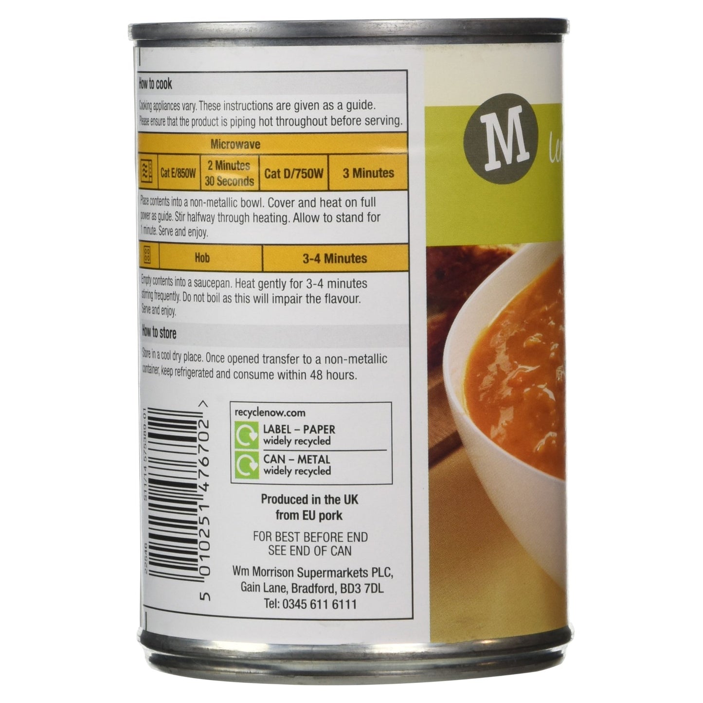 Morrisons Lentil and Bacon Soup, 400g