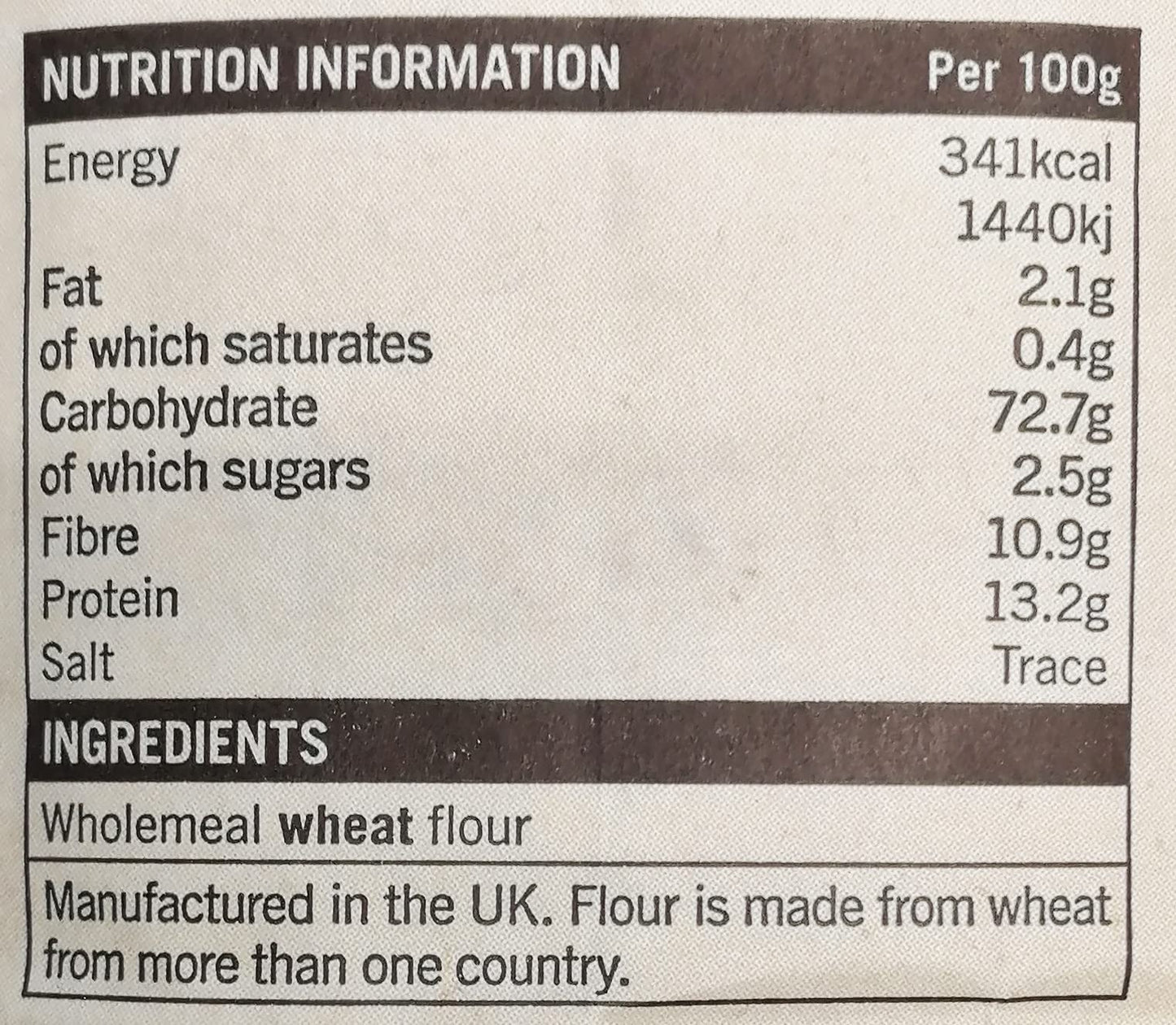 Marriages Stoneground Strong Wholemeal Bread Flour, 1.5kg