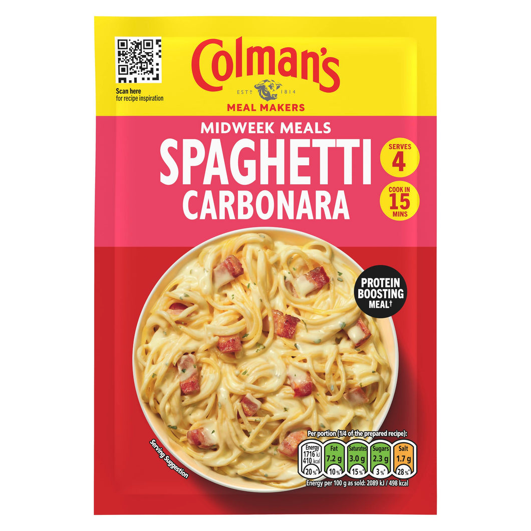 Colman's Midweek Meals Carbonara Meal Maker perfect with spaghetti for a protein-boosting meal† 38 g