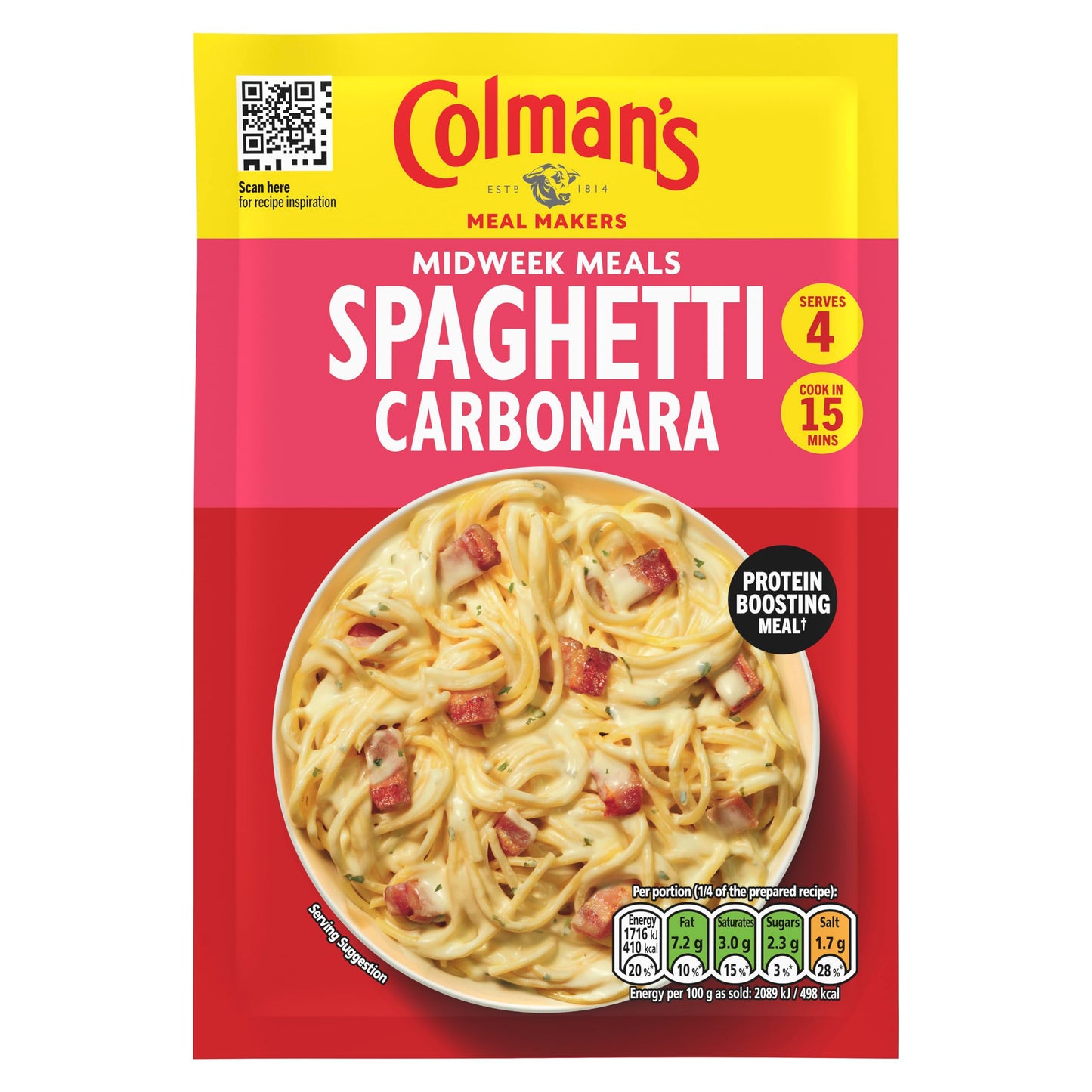 Colman's Midweek Meals Carbonara Meal Maker perfect with spaghetti for a protein-boosting meal† 38 g