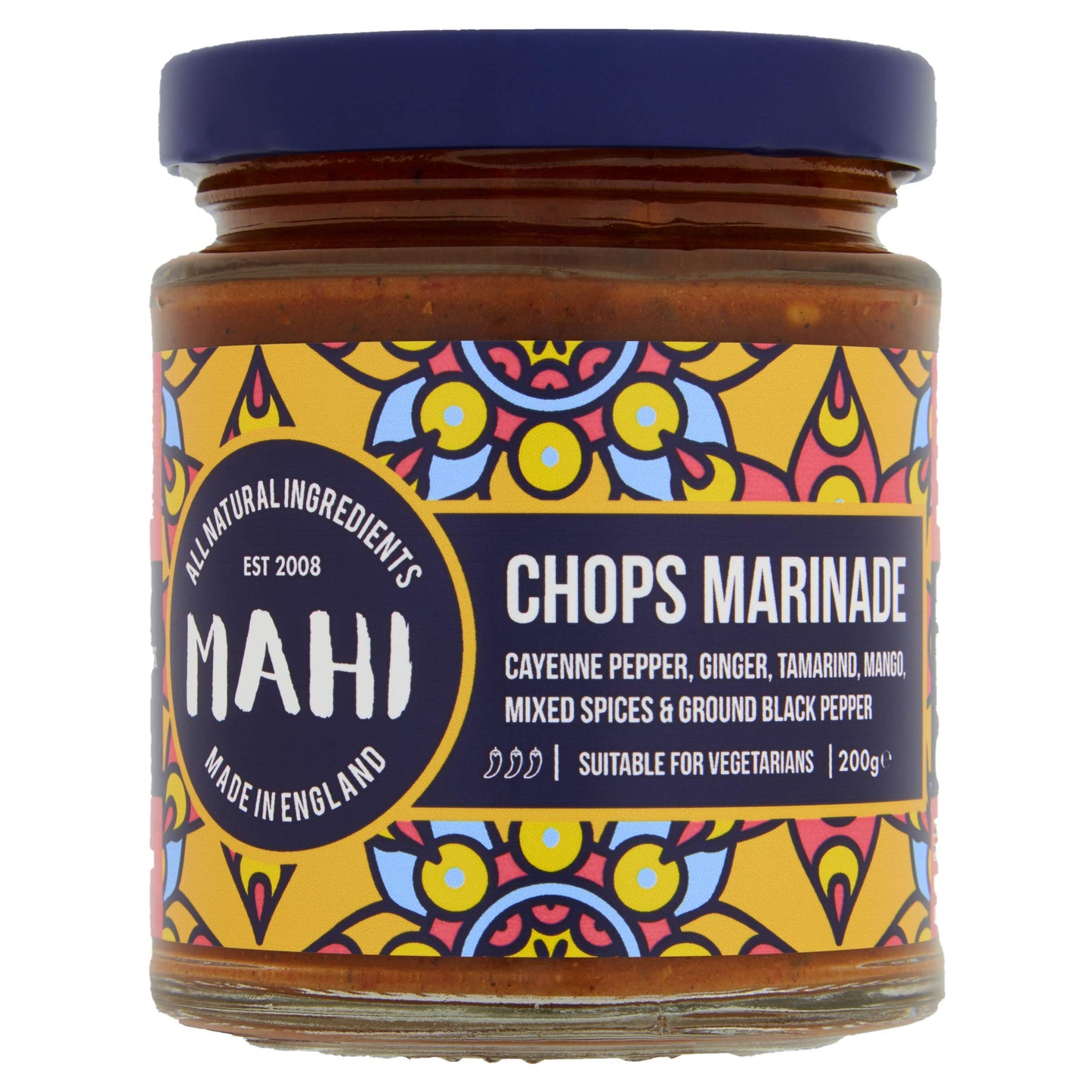 MAHI Chops Marinade Sauce - Medium Spicy Heat, Perfect for BBQs & Every Day, Gluten Free (GF), 200g