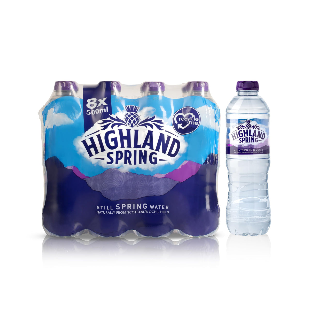Highland Spring Still Water 8x500ml – London Food Hall