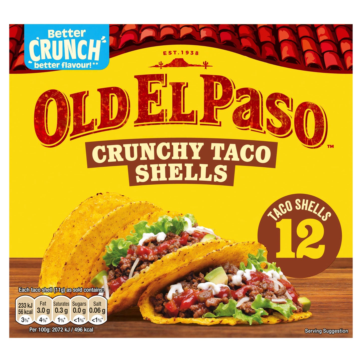Old El Paso 12 Crunchy Taco Shells 135g