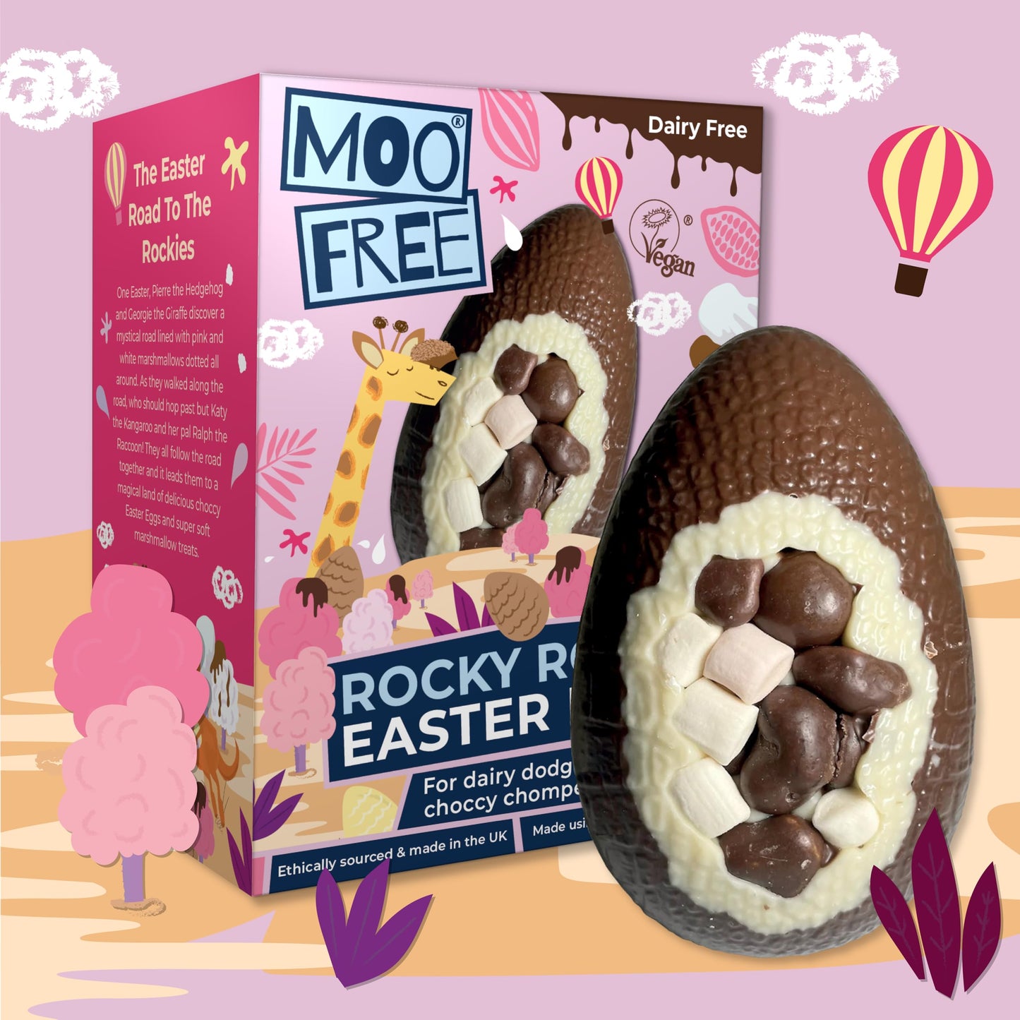 Moo Free Rocky Road Easter Egg - Dairy Free & Vegan (85g)