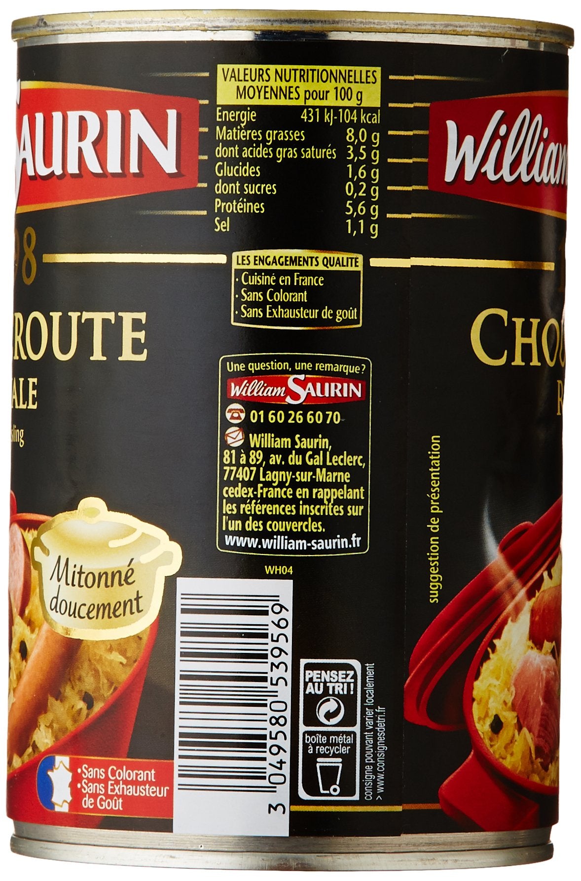 William Saurin  Royale Sauerkraut 400g