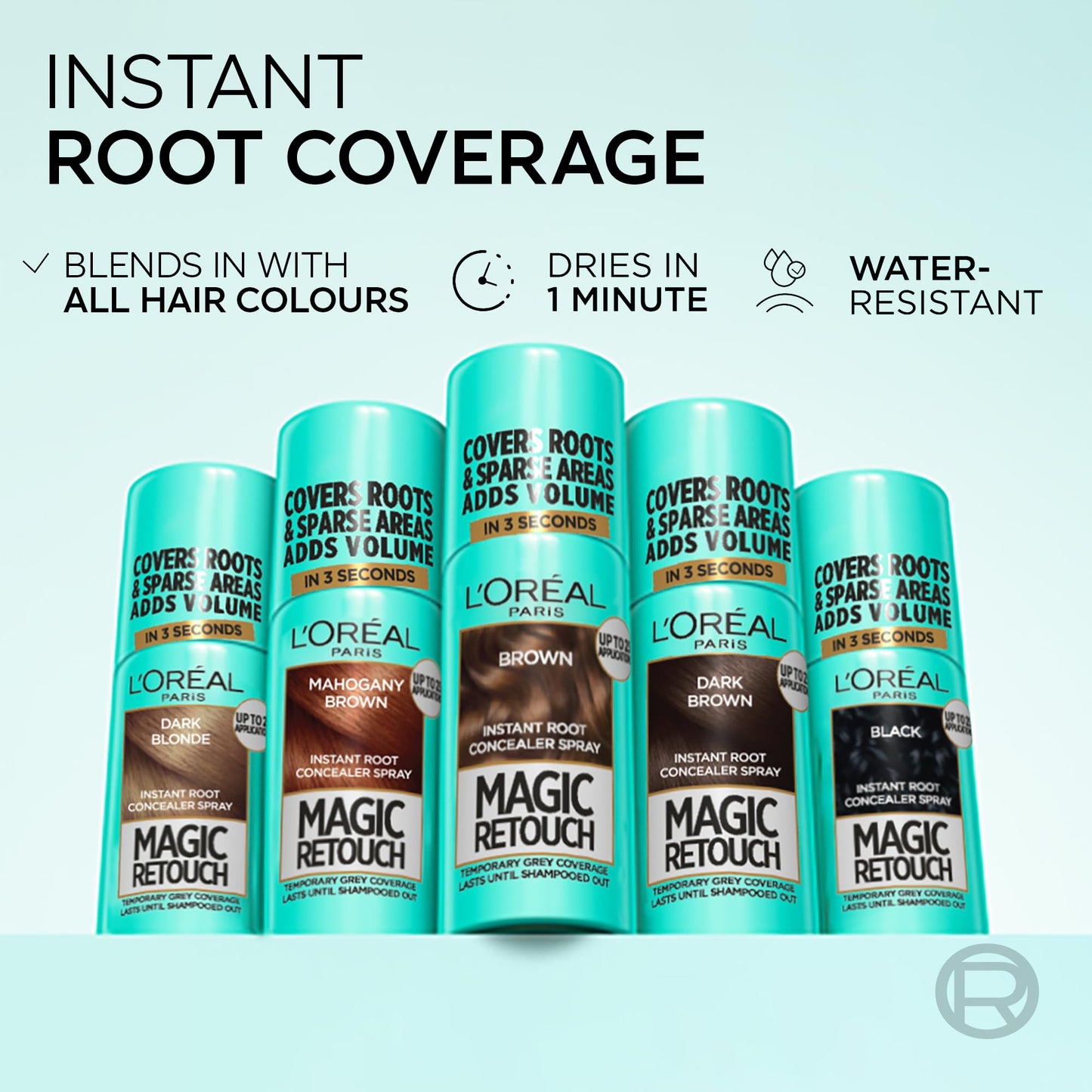 L’Oréal Paris Magic Retouch Instant Root Concealer Spray, Quick Grey Coverage, Easy Application, Home, Salon Hair Dye or Hair Colour, Shade: Dark Blonde, 75ml