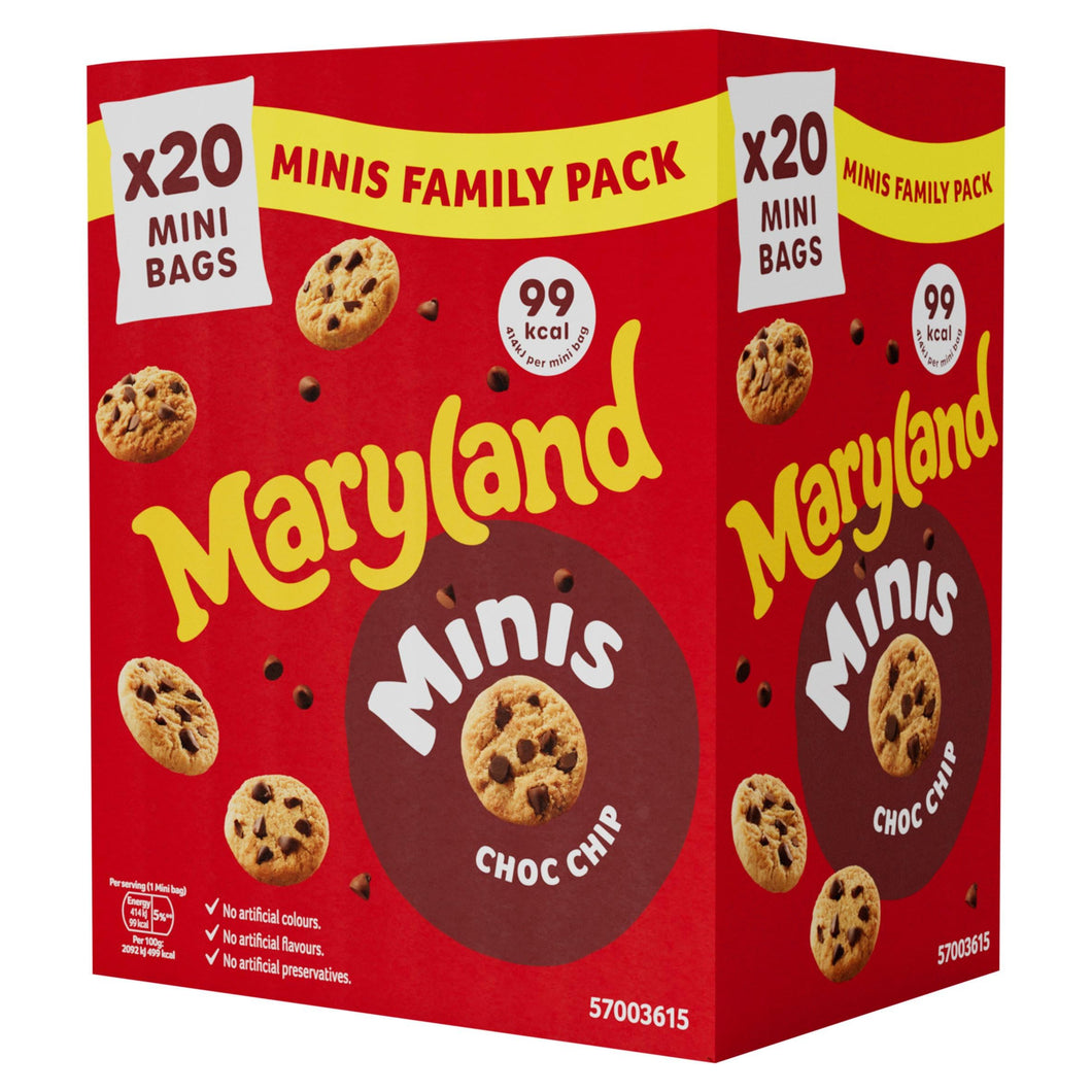 Maryland Minis Choc Chip, 20 x 19.8g