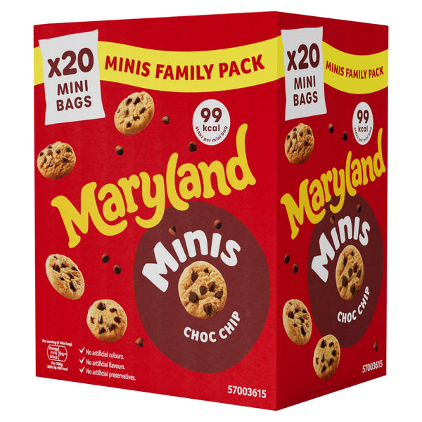 Maryland Minis Choc Chip, 20 x 19.8g