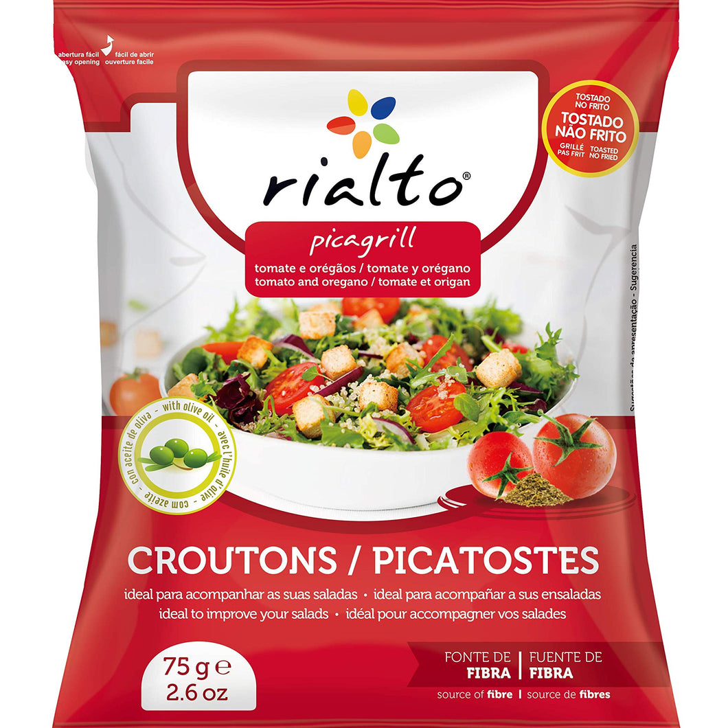 Rialto Picagrill Croutons Tomato And Oregano 75g