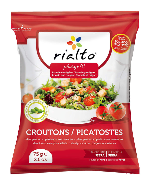 Rialto Picagrill Croutons Tomato And Oregano 75g