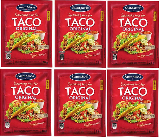 Santa Maria Tex-Mex Taco Seasoning Mix, 6x28g