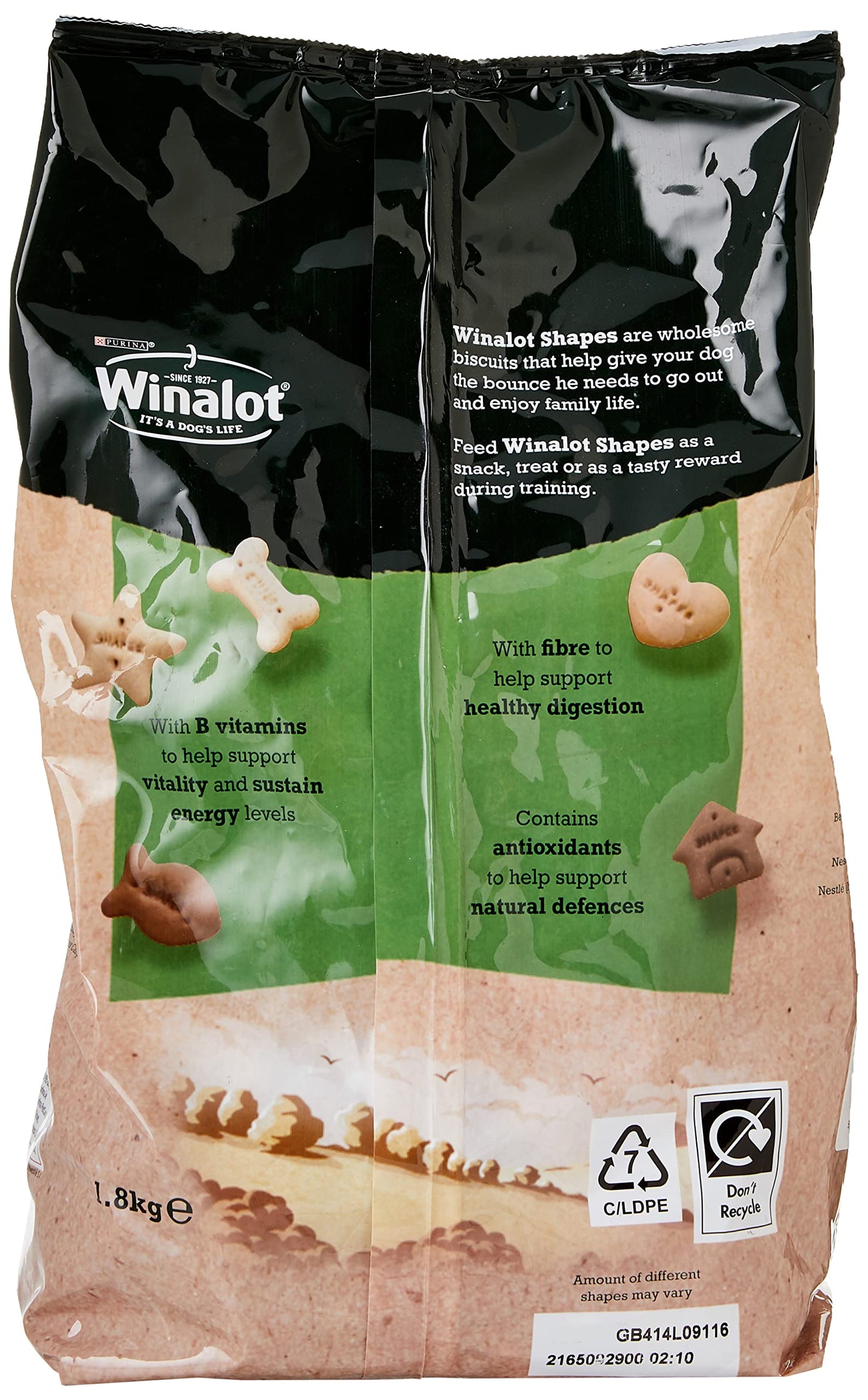 Winalot Shapes Dog Treats, 1.8KG