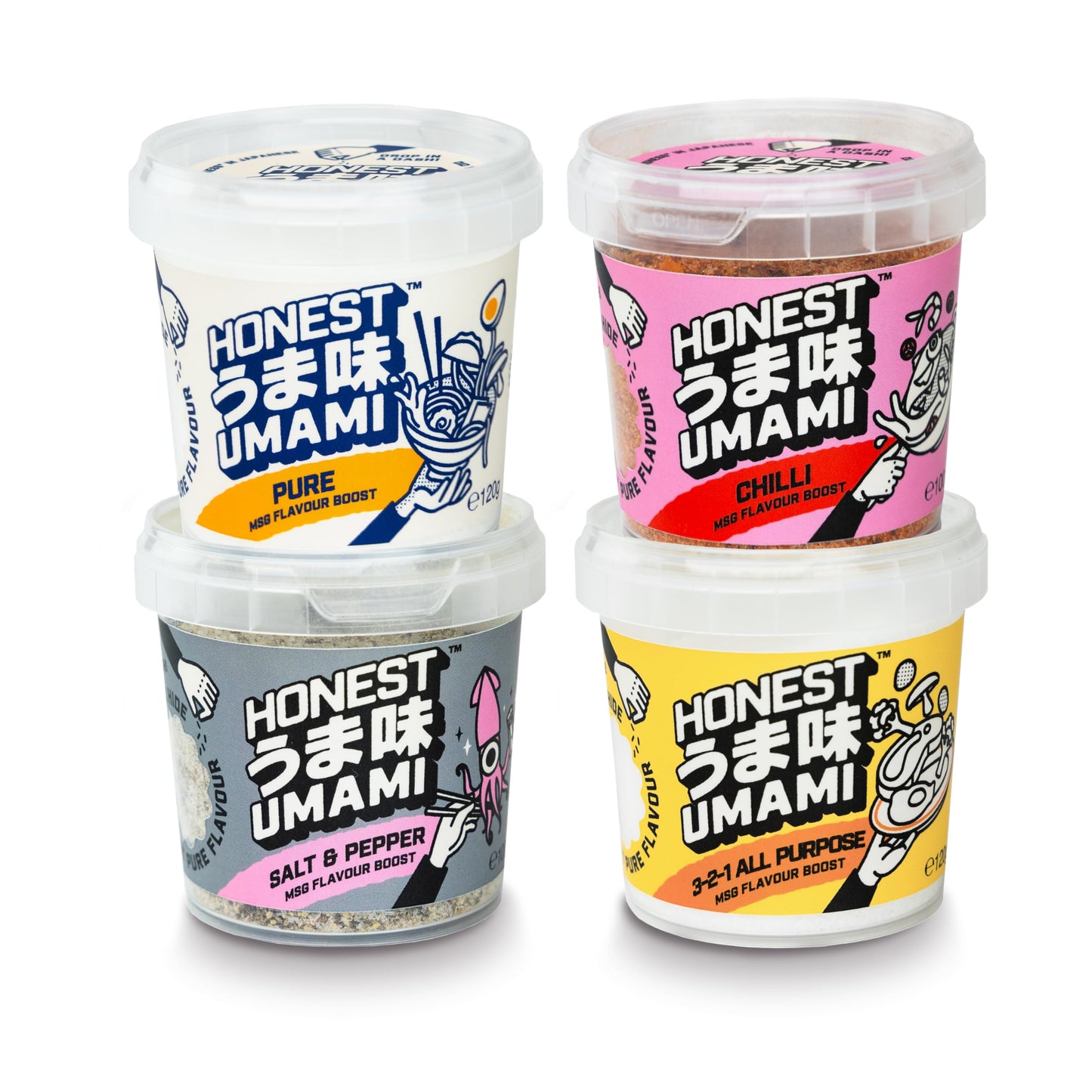 Honest Umami Mixed Pack MSG Flavour Boost | Monosodium Glutamate | Umami Seasoning