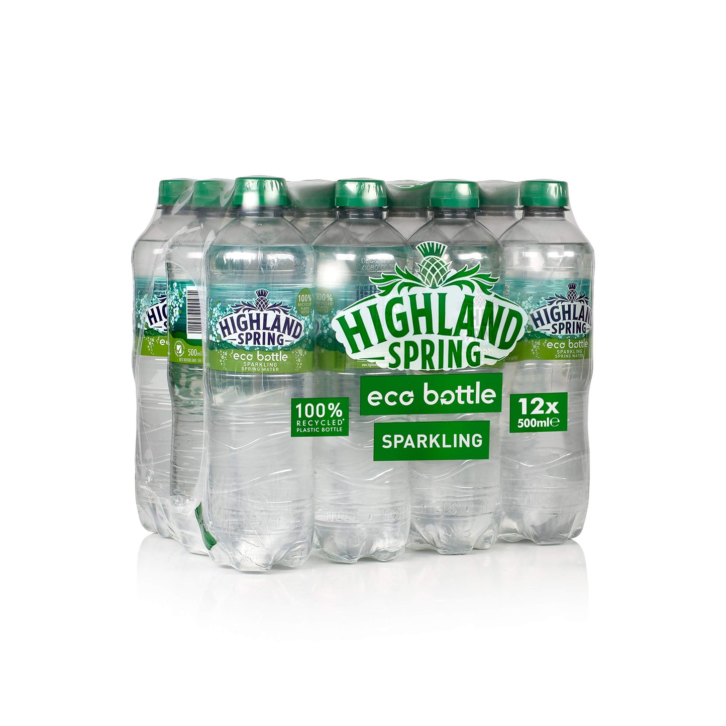 Highland Spring Eco Sparkling Water 12 x 500ml, 1 count