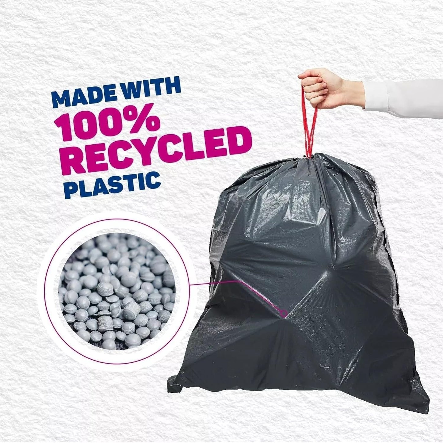 Bacofoil Elasti-Fit Bin Liners with Drawstring Handles 30L - Leak-Proof Bin Bag with Elastic Fastening for a Secure Fit (3 Rolls, 36 Bags)…