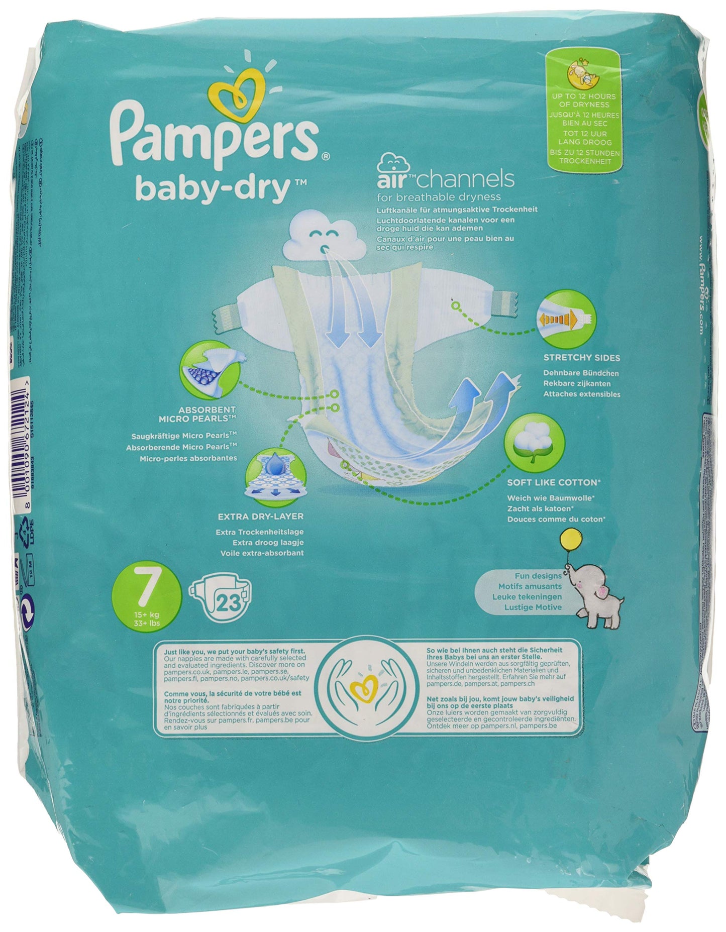 Pampers Baby-Dry Size 7, 23 Nappies
