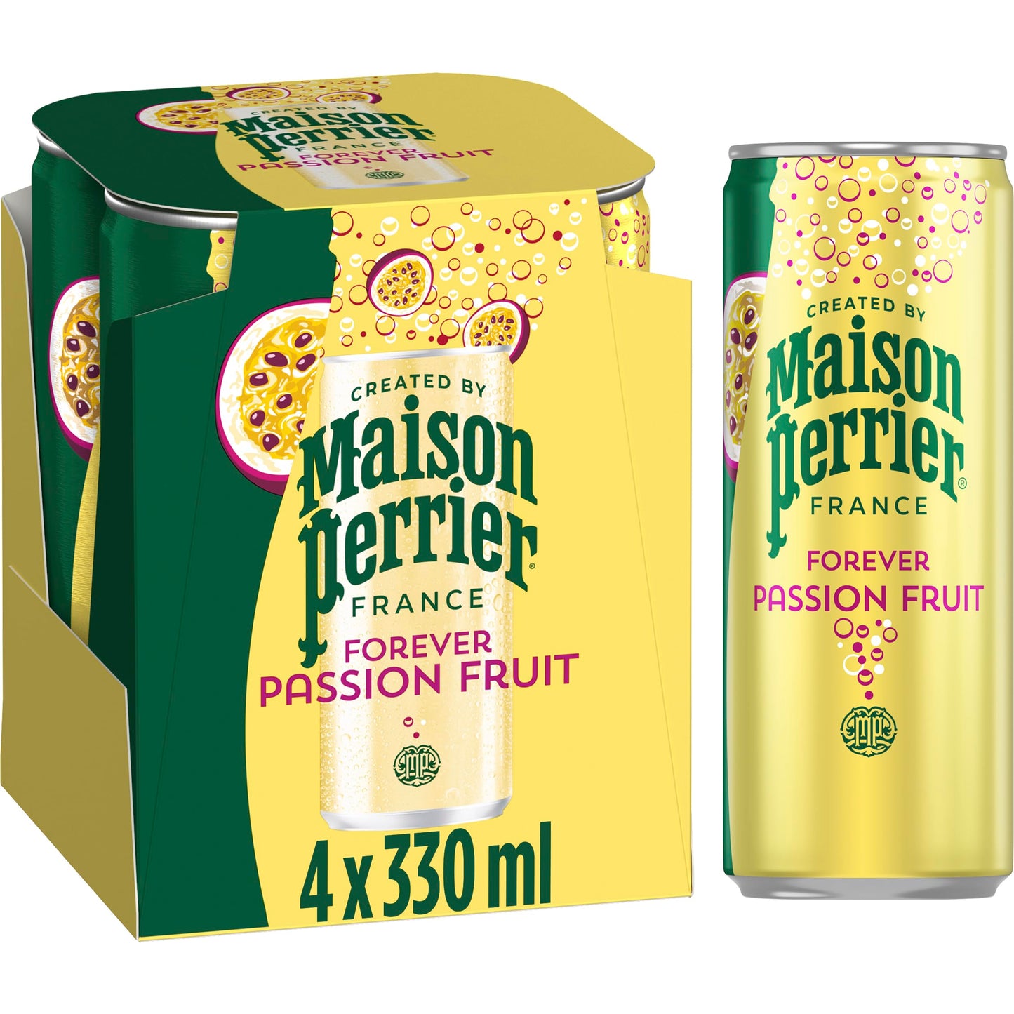 Maison Perrier Passion Fruit Lightly Flavoured Sparkling Water 4x330ml