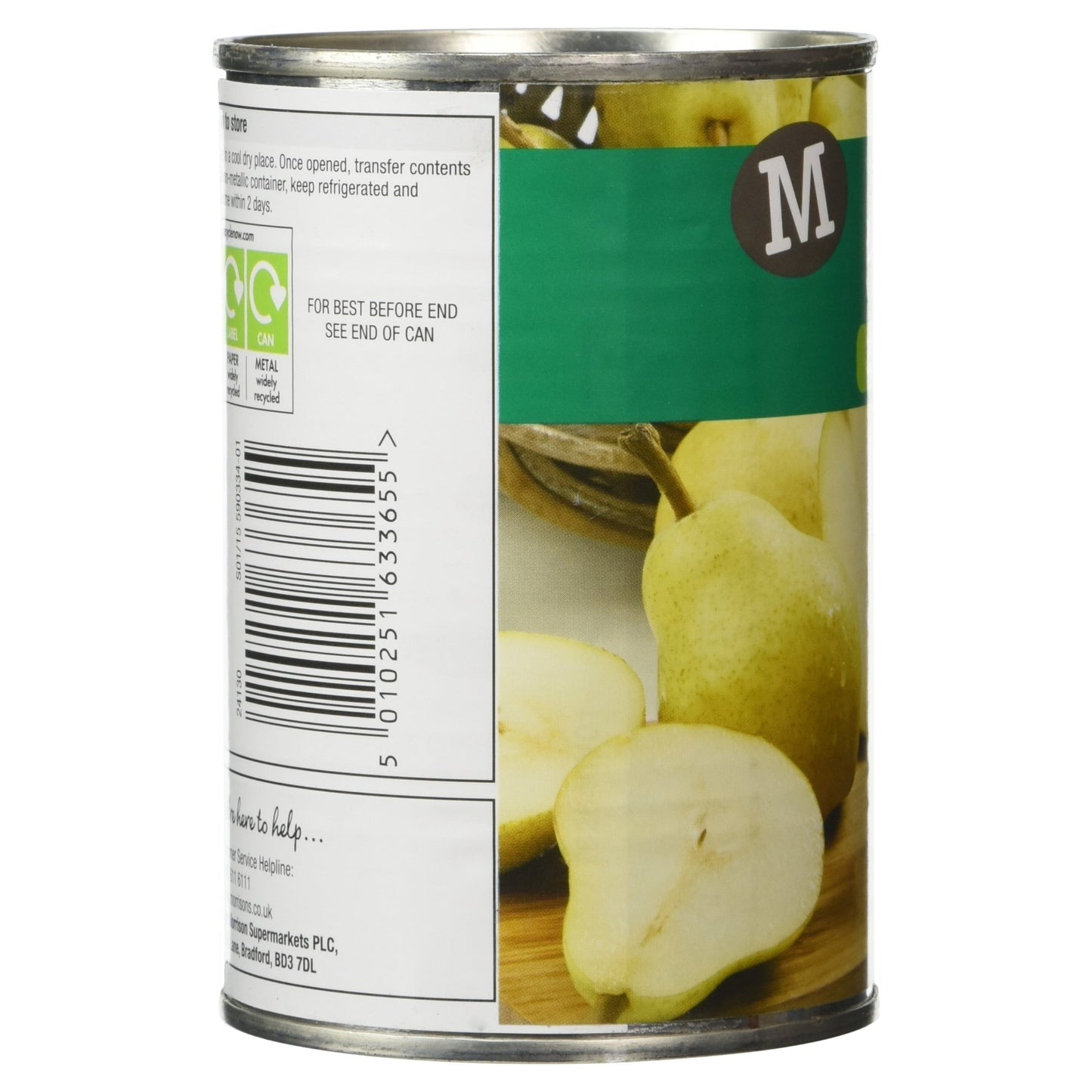 Morrisons Pear Halves In Juice 410G,, 1 x 1 g