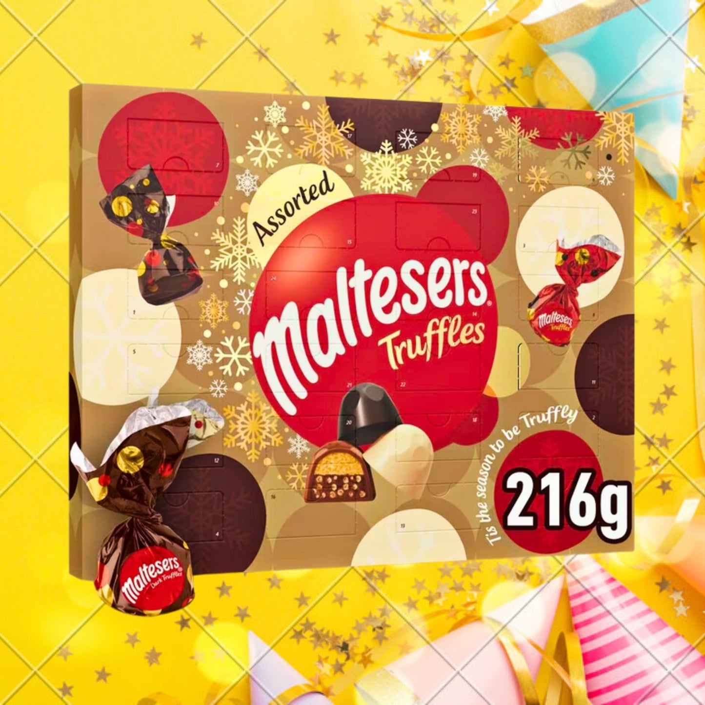 Maltesers Milk & White Truffles Mixed Chocolate Advent Calendar, 218g
