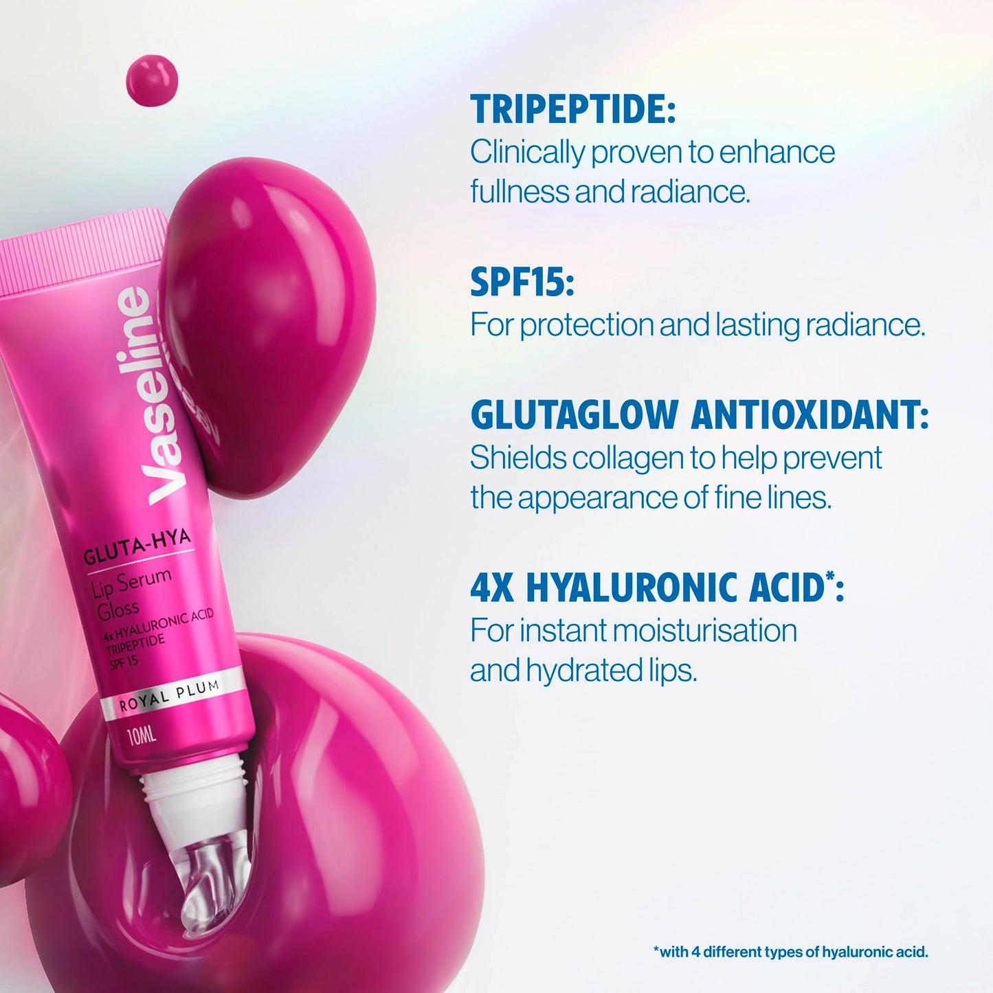 Vaseline Gluta-Hya Lip Serum Gloss Royal Plum 10ml
