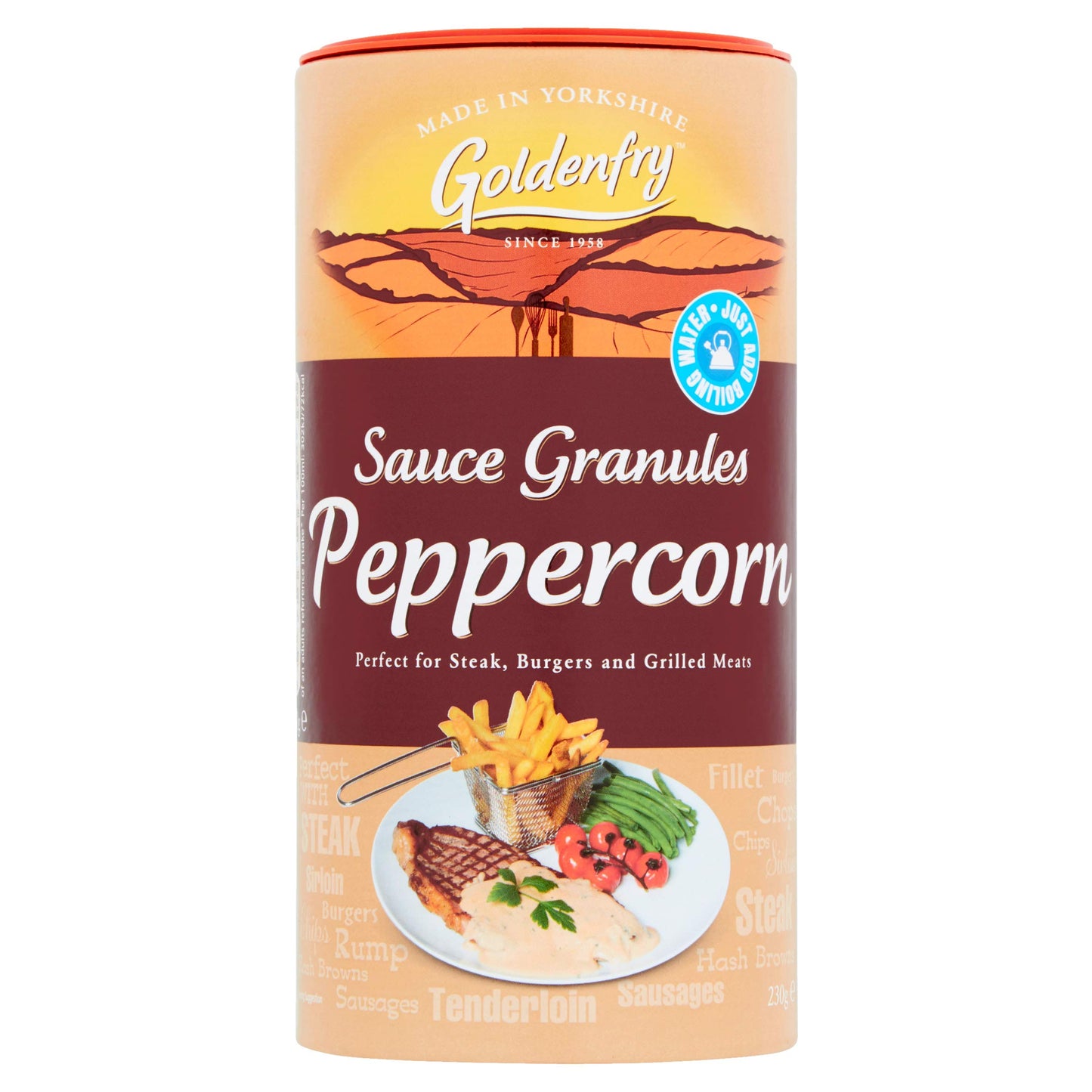 Goldenfry Sauce Granules Peppercorn Gravy, Chip Shop Curry and Cheese Mixed Set of 3 - 2 tubes of 250g and 1 tube of 230g! Perfect for Cooking with and Made in Yorkshire