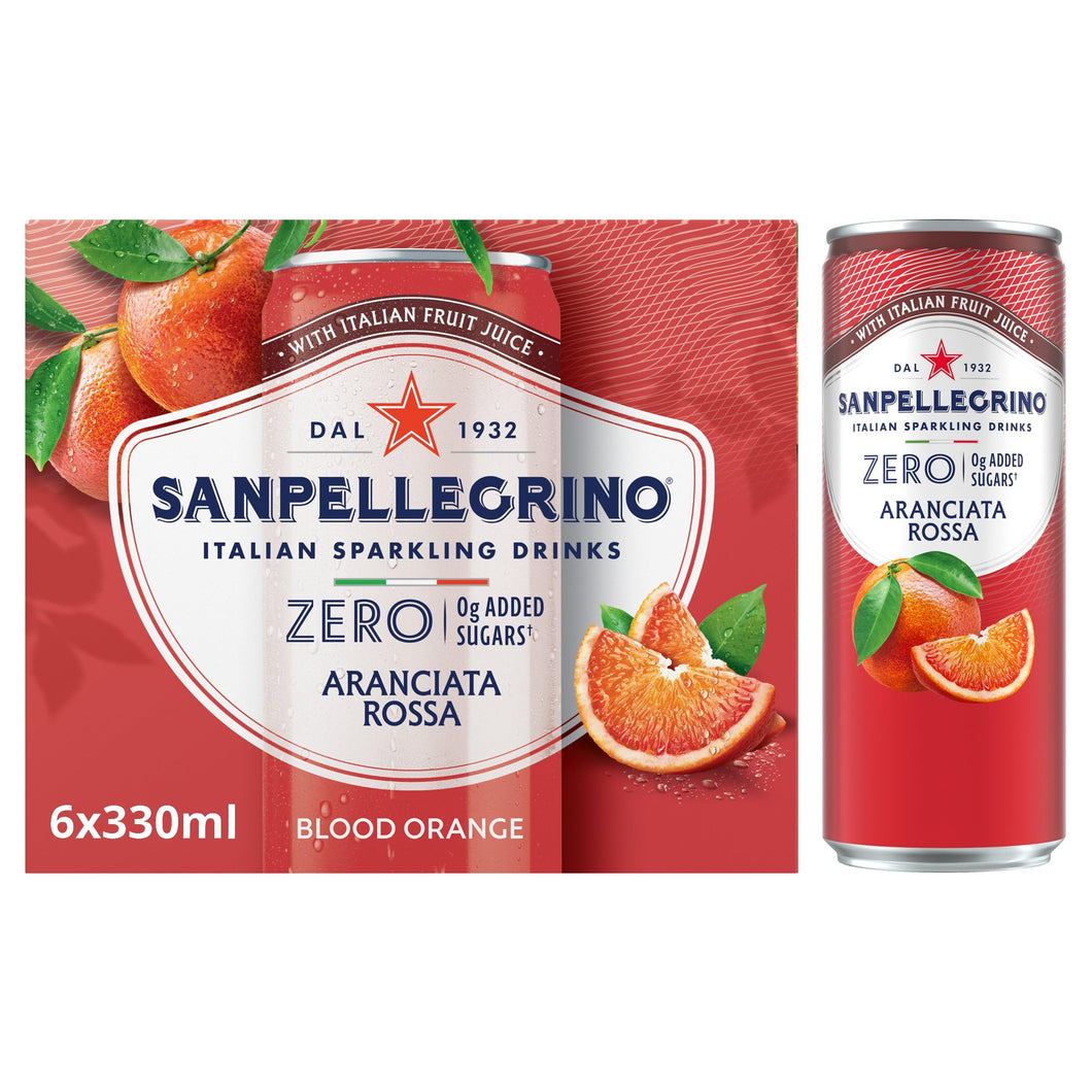 San Pellegrino Sparkling Zero - Blood Orange, 6x330ml
