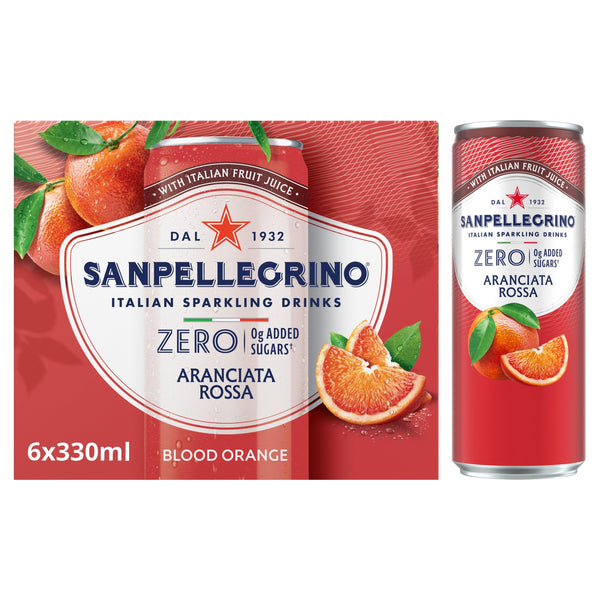 San Pellegrino Sparkling Zero - Blood Orange, 6x330ml