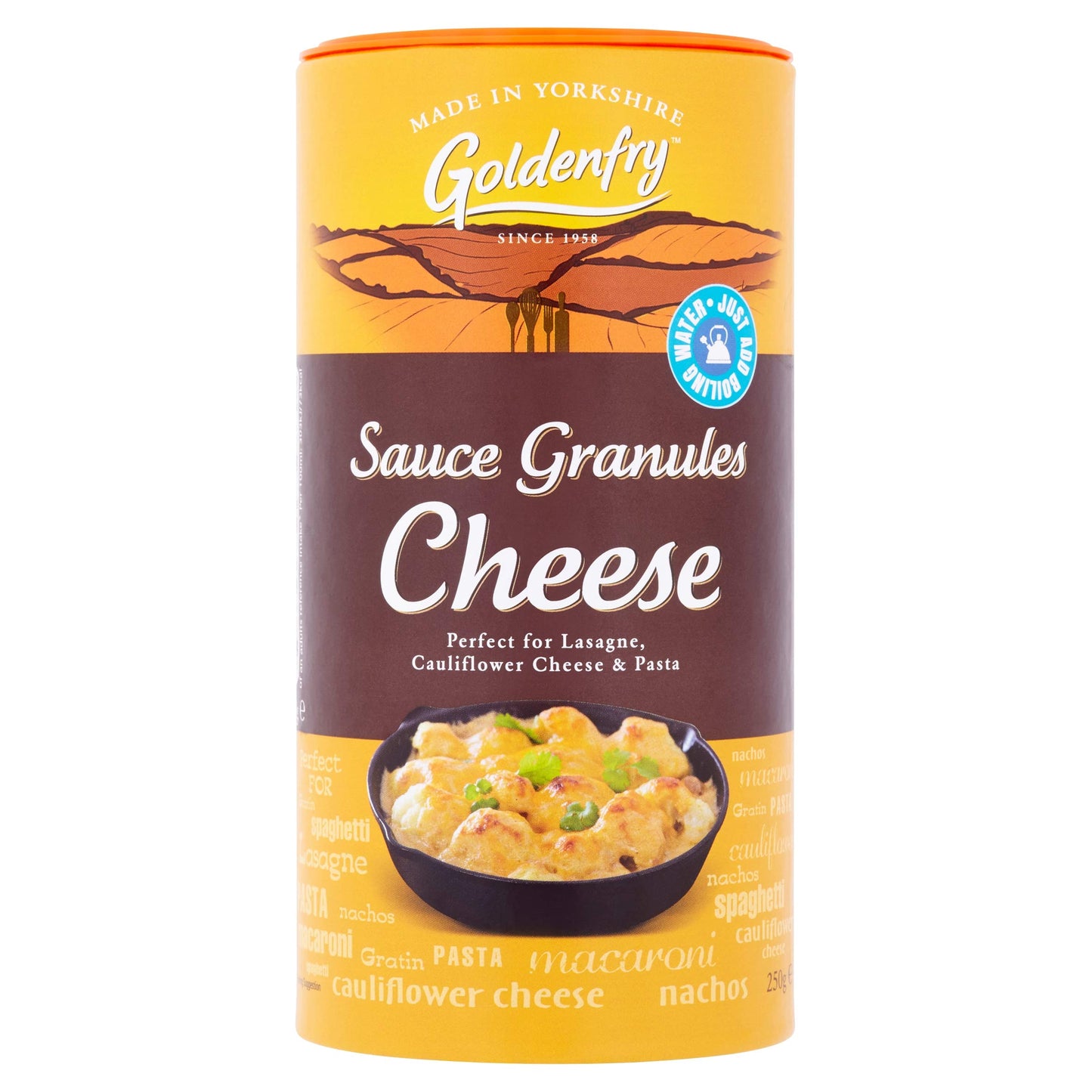 Goldenfry Sauce Granules Peppercorn Gravy, Chip Shop Curry and Cheese Mixed Set of 3 - 2 tubes of 250g and 1 tube of 230g! Perfect for Cooking with and Made in Yorkshire