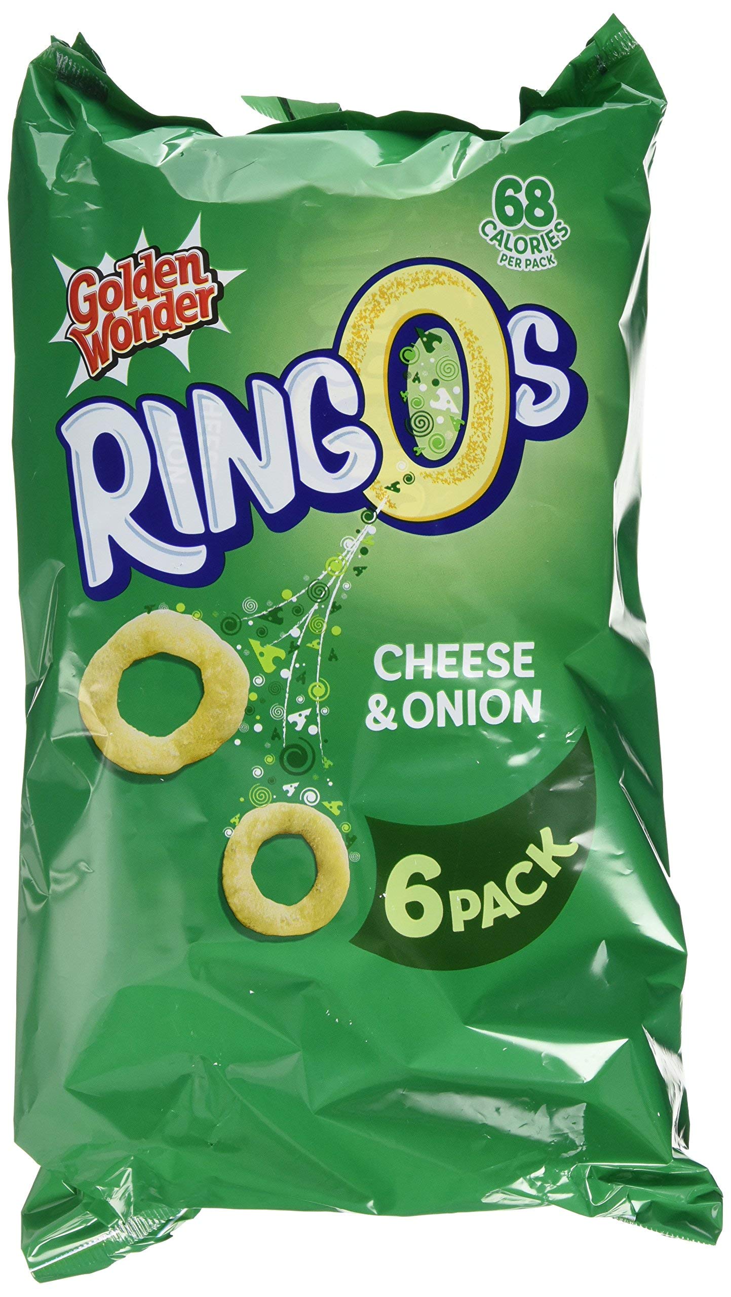 Golden Wonder Ringos Cheese & Onion, 6 x 12.5g