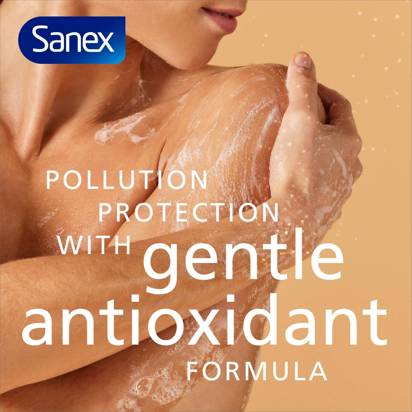 Sanex Expert Skin Health + Micellar Hypoallergenic Shower Gel 515ml, for sensitive skin, body wash for men & women, helps protect skin from pollution, gentle antioxidant formula, with vitamin E