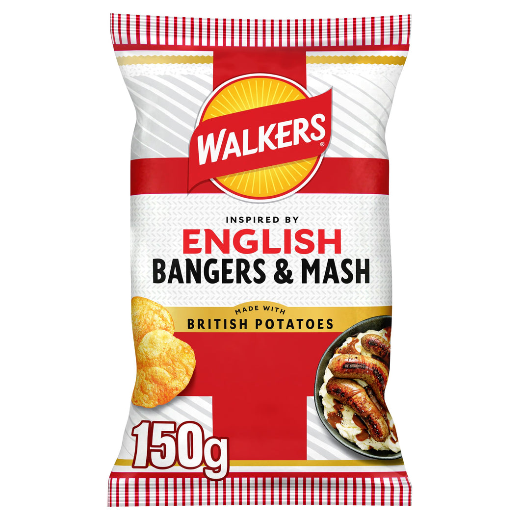 Walkers English Bangers and Mash Sharing Crisps 150g