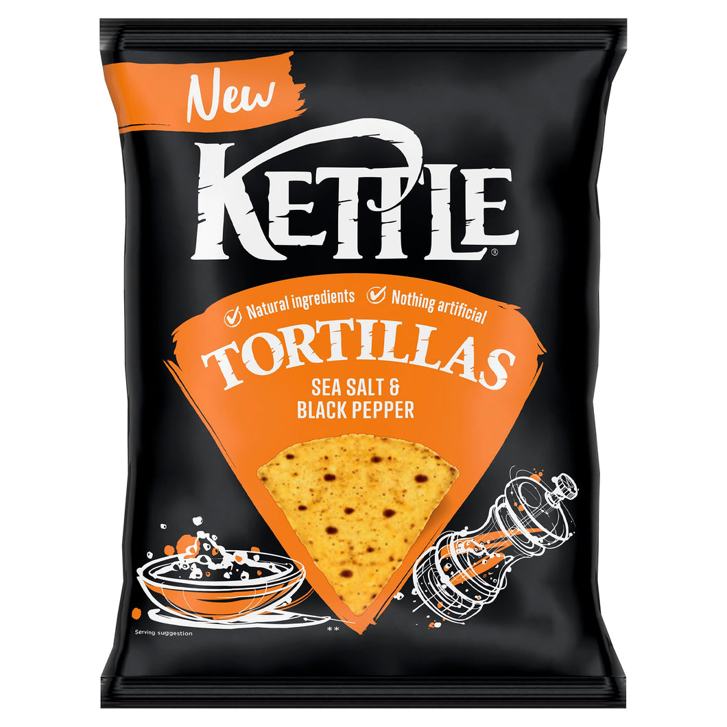 Kettle Tortilla Sea Salt & Cracked Black Pepper 140g