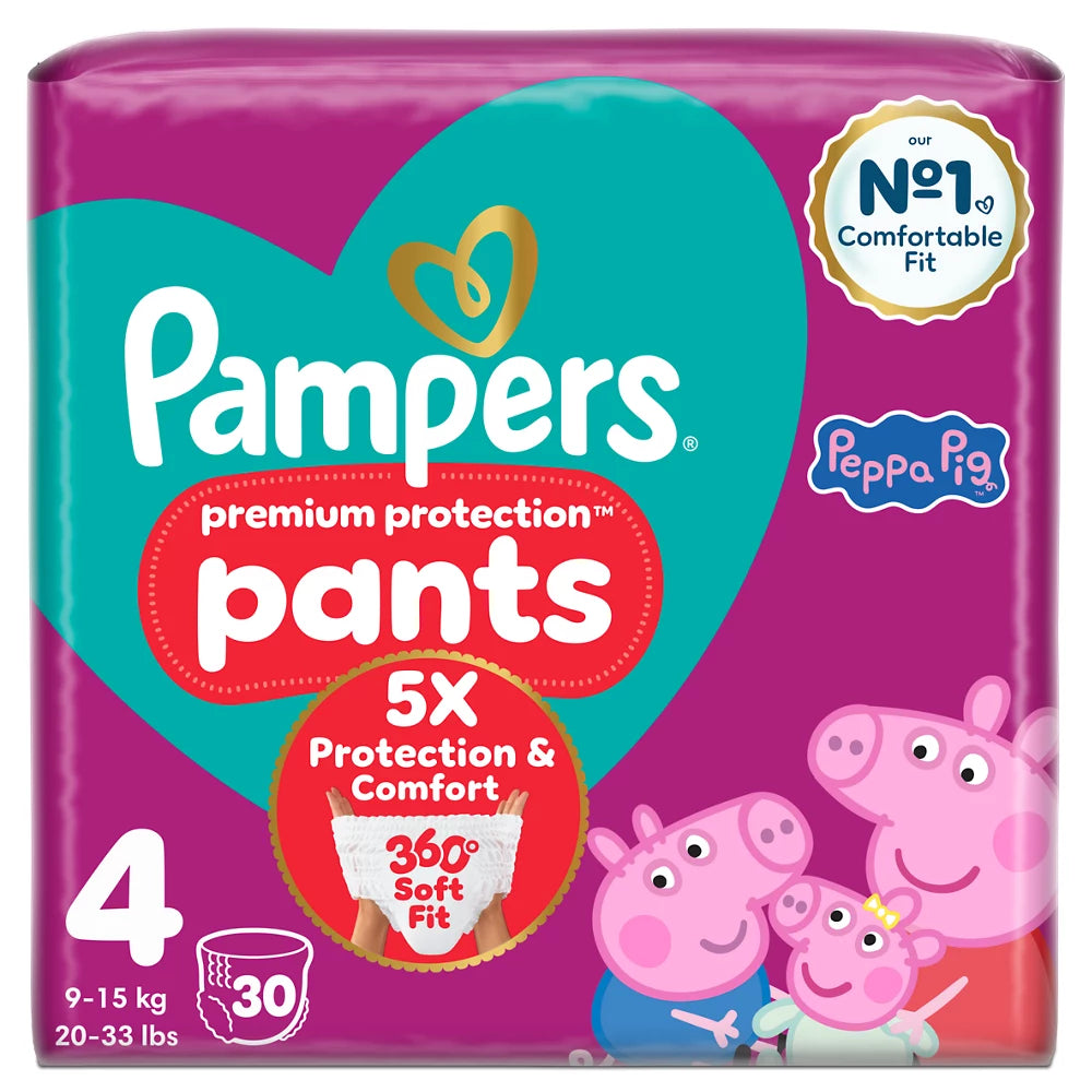 Pampers Premium Protection Pants Size 4, 30 Nappies,PeppaPig