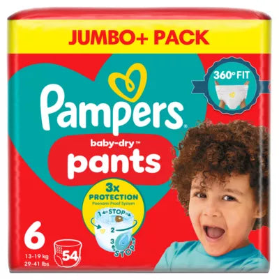Pampers Baby Dry Pants - Size 6, 54 Pack