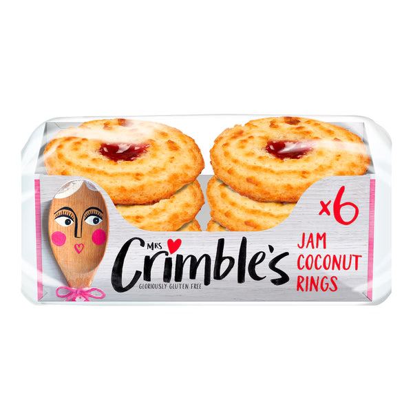 Mrs Crimble's Large Coconut Jam Rings, 6 per Pack
