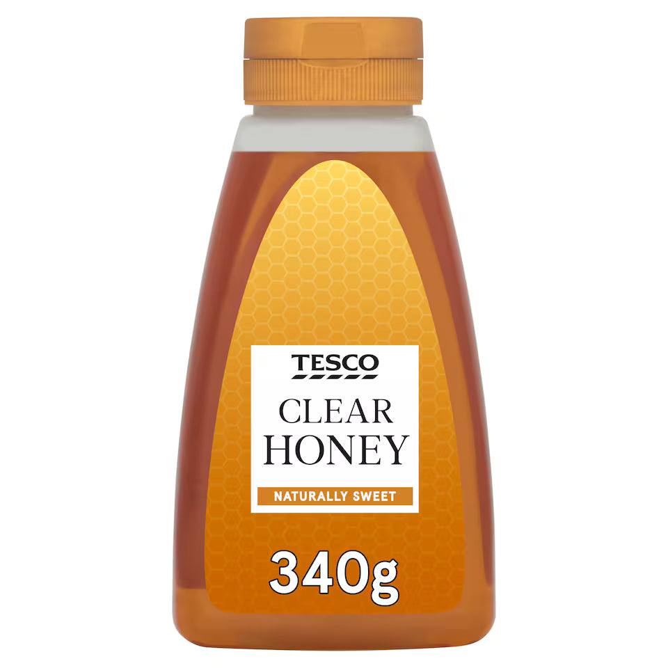 Tesco Squeezy Clear Honey, 340g