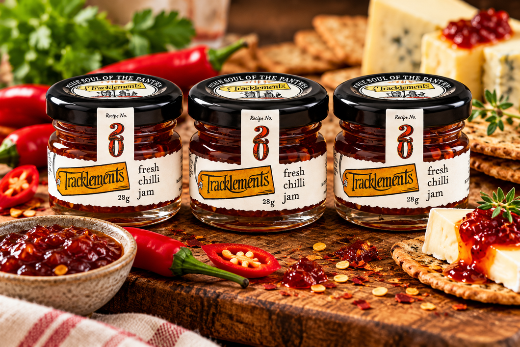 Tracklements Fresh Chilli Jam Mini 28g - Pack of 3