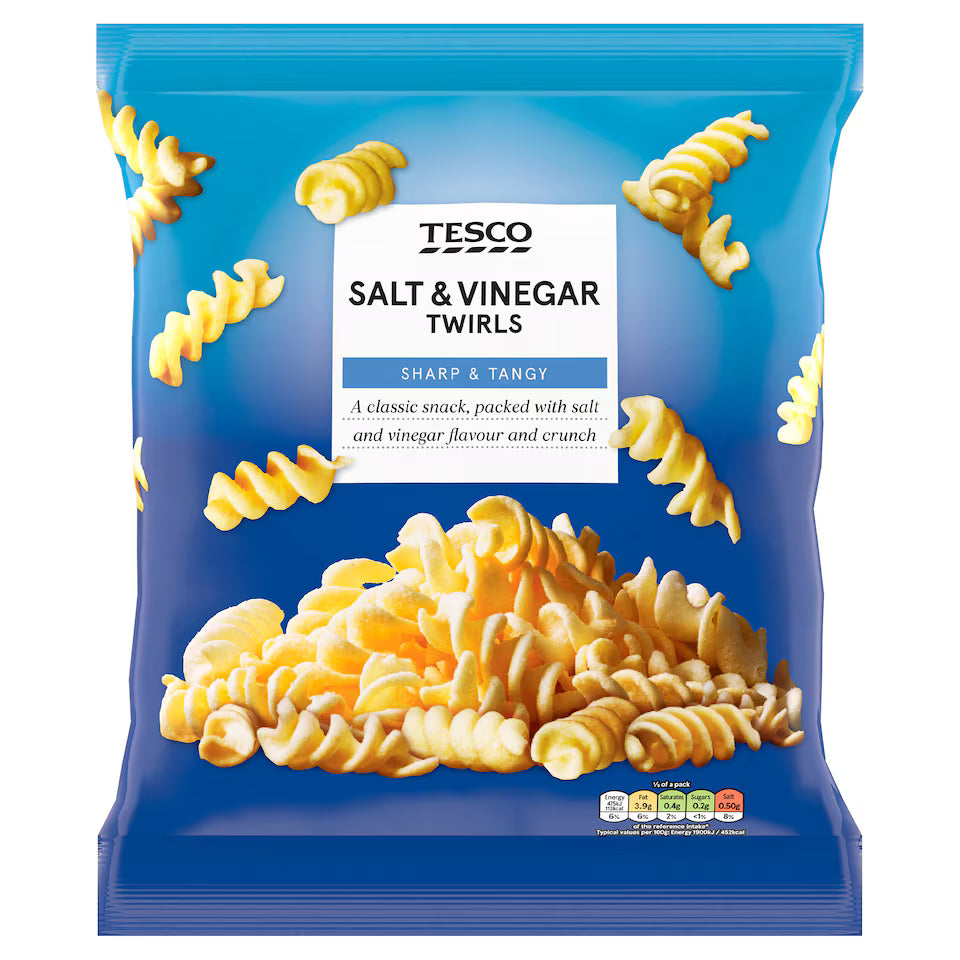 Tesco Salt & Vinegar Twirls, 125g