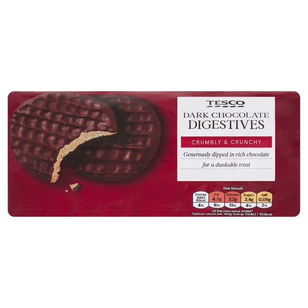Tesco Dark Chocolate Digestives, 300g