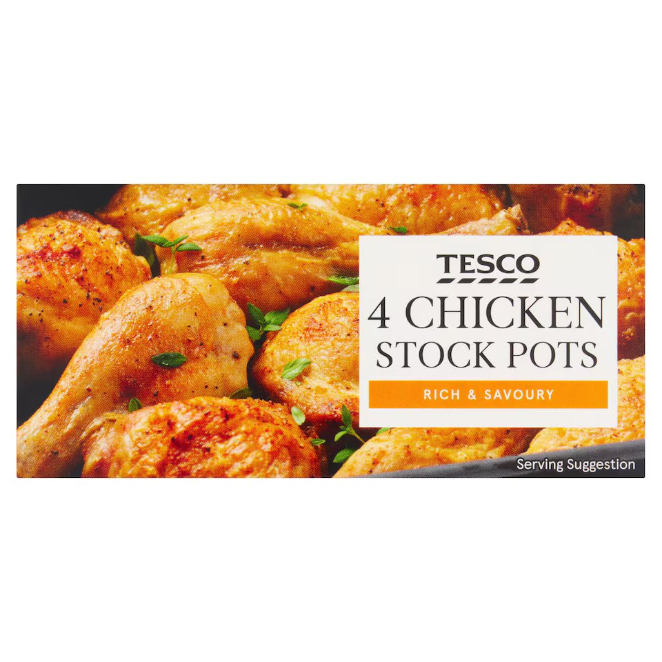 Tesco Chicken Stock Pots 4 Pack, 112g