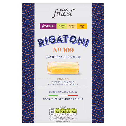 Tesco Finest Free From Rigatoni, 500g