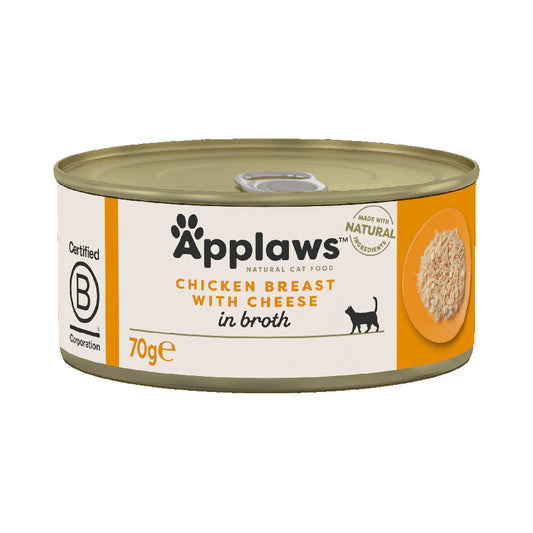 Chicken and Cheese Cat Food Tin  by Applaws (70g)