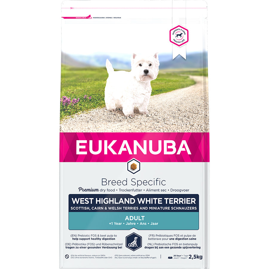 Eukanuba West Highland White Terrier Adult Dog Food  (2.5kg)