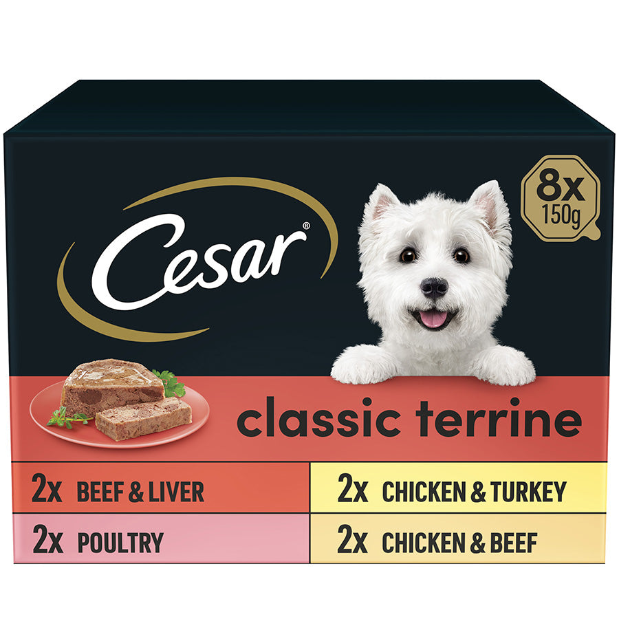 Cesar Classics Dog Trays Meat Selection 8 x 150g