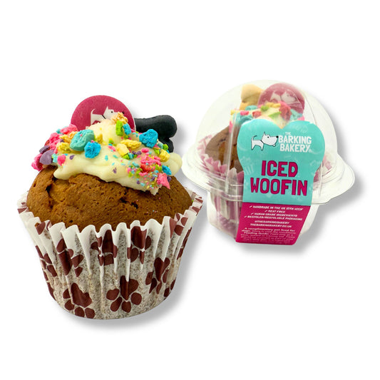 The Barking Bakery Sprinkle Vanilla Woofin with Vanilla Frosting 68g