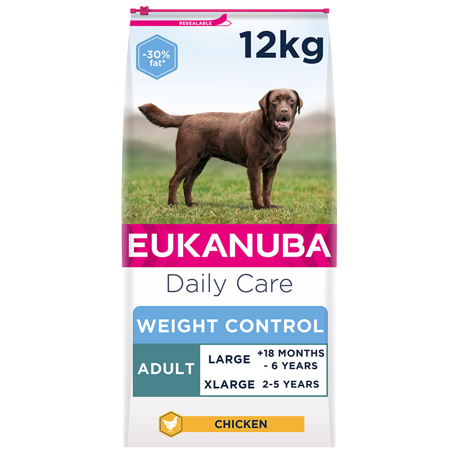 Eukanuba Daily Care Weight Control Large Adult Dry Dog Food Chicken 12kg