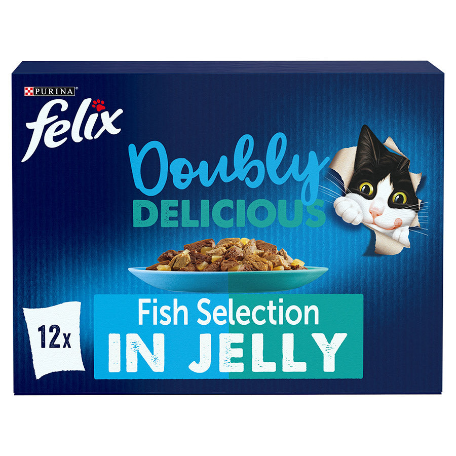 Felix As Good as it Looks Doubly Delicious Fish in Jelly - Pouch (12x85g)