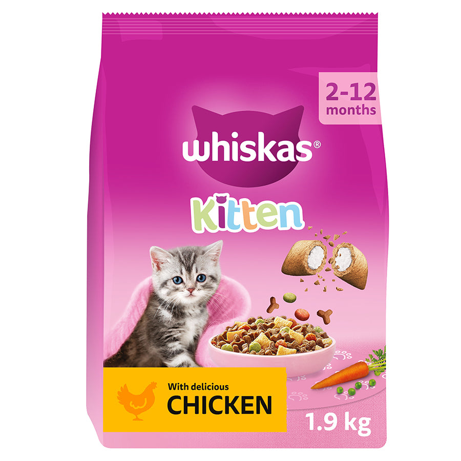 Whiskas Dry Kitten Food Chicken, 1.9kg