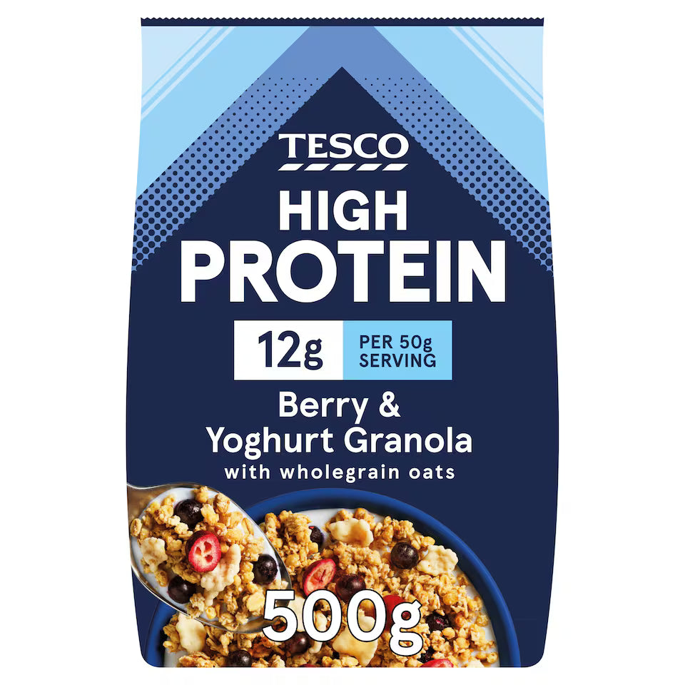Tesco High Protein Berry & Yogurt Granola 500g